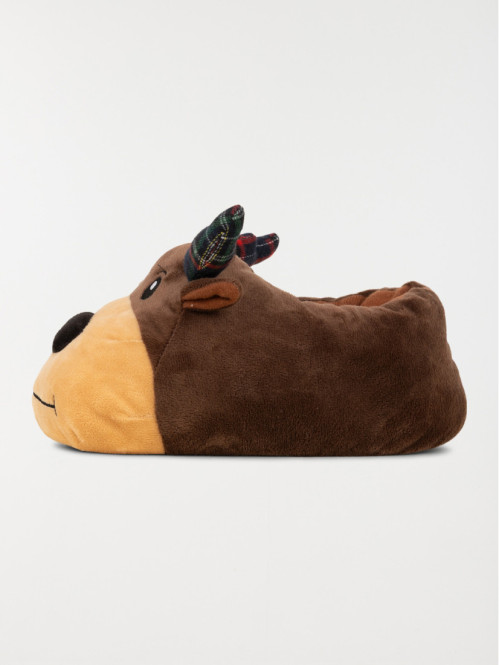 Chausson 3D renne marron...