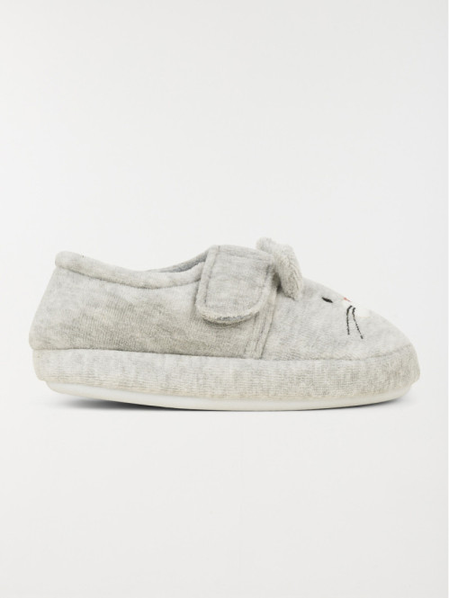 Chausson lapin gris fille (24-30)