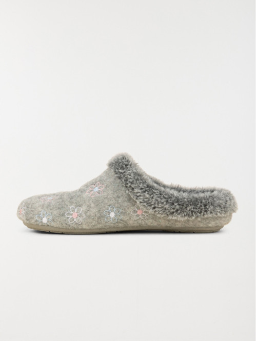 Chaussons gris femme (36-41)