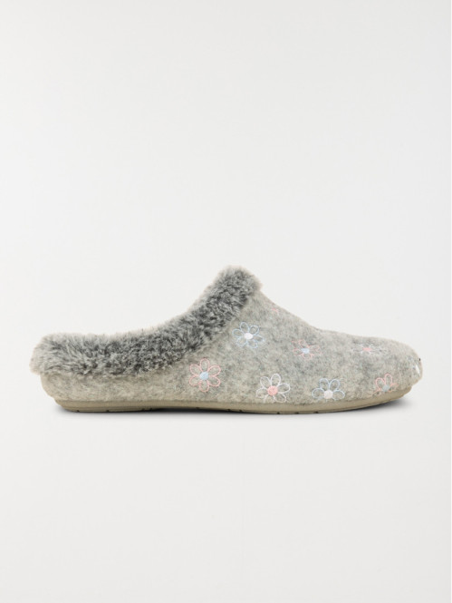 Chaussons gris femme (36-41)