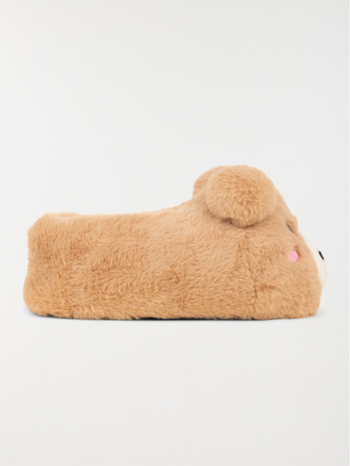 Chausson 3D ours beige femme (36-41)