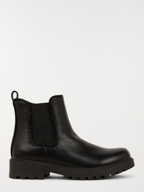 Bottines zippée noires fille (31-36)