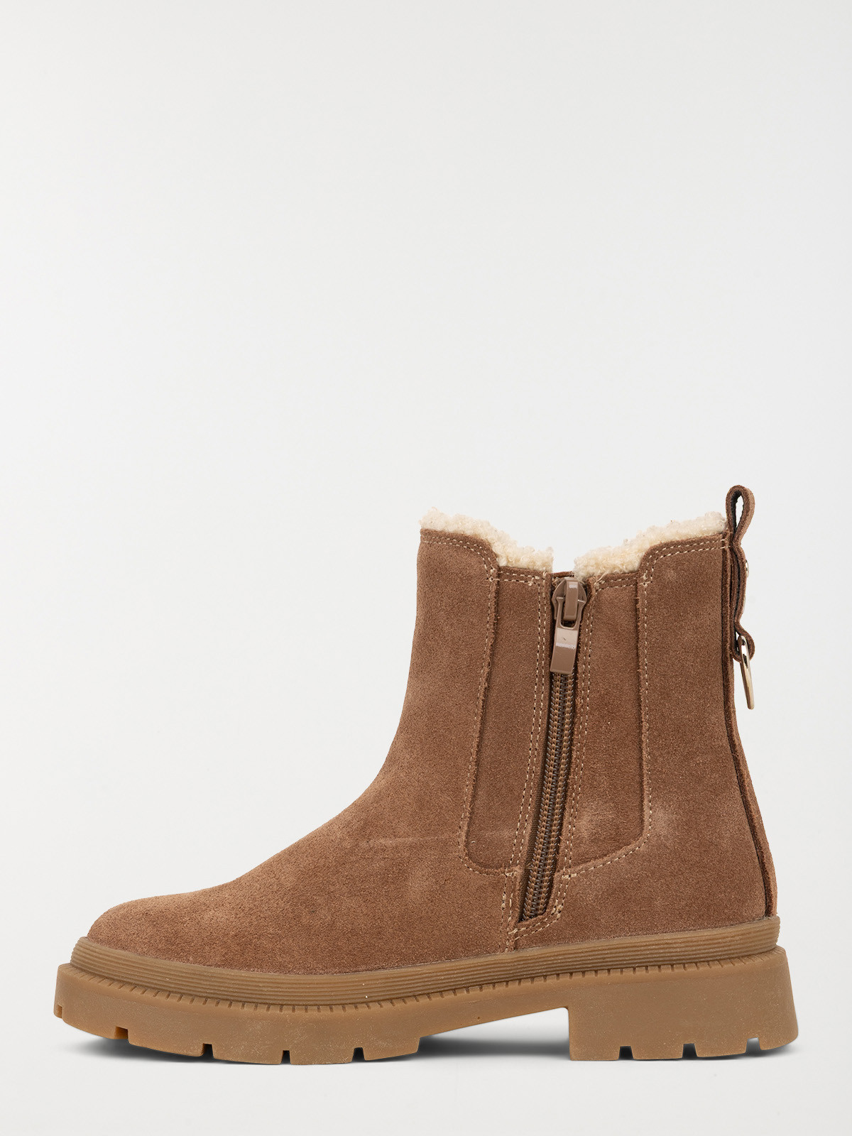 Boots col fourré camel fille (31-36) Boots col fourré camel fille (31-36)