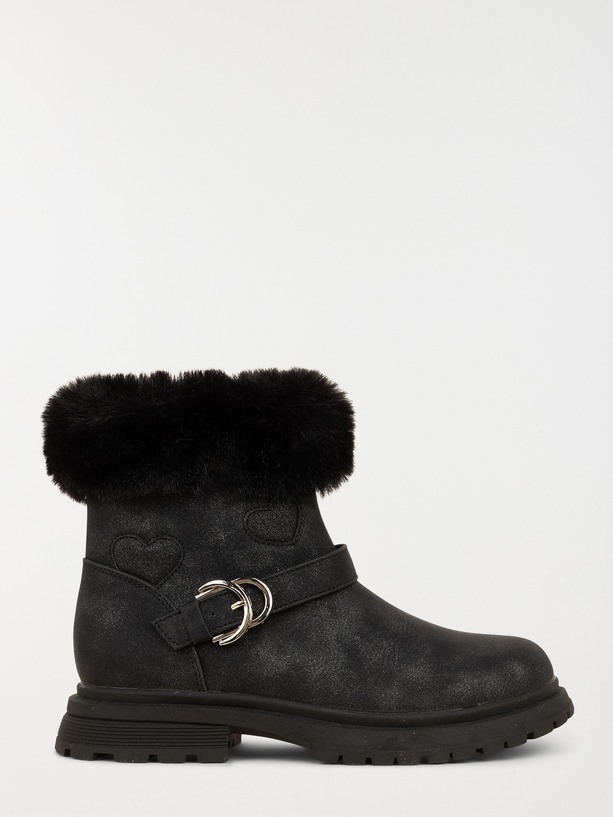 Bottes fourrées noires fille (31-36)