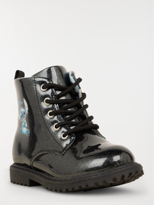 Bottines noires Stitch...
