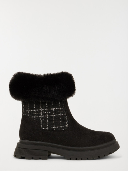 Bottes fourrées noires fille (24-30)