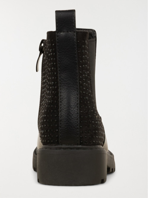 Bottines noires strass...