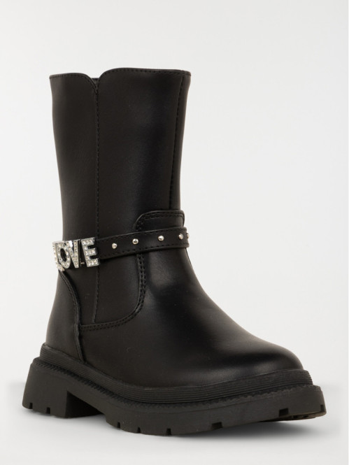 Bottes noires love fille...