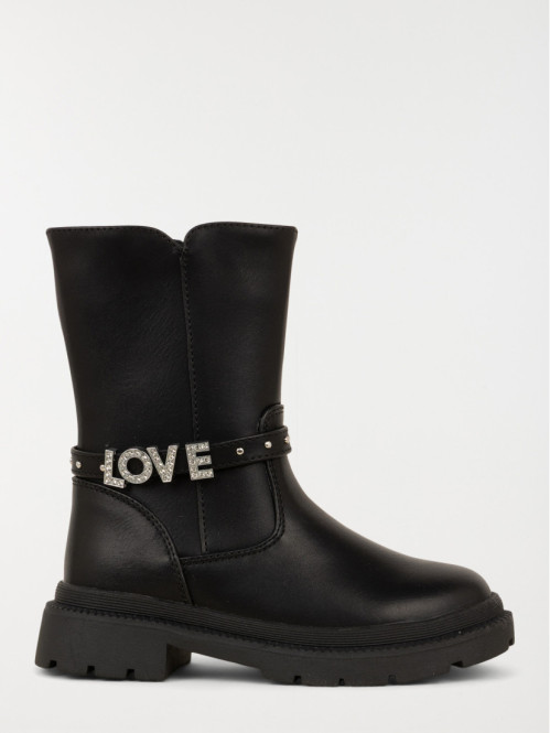 Bottes noires love fille (24-30)
