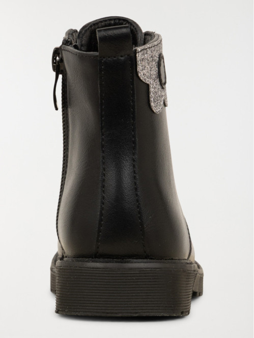 Bottines fleurs noires...