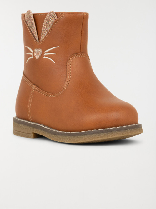 Bottines camel lapin fille...