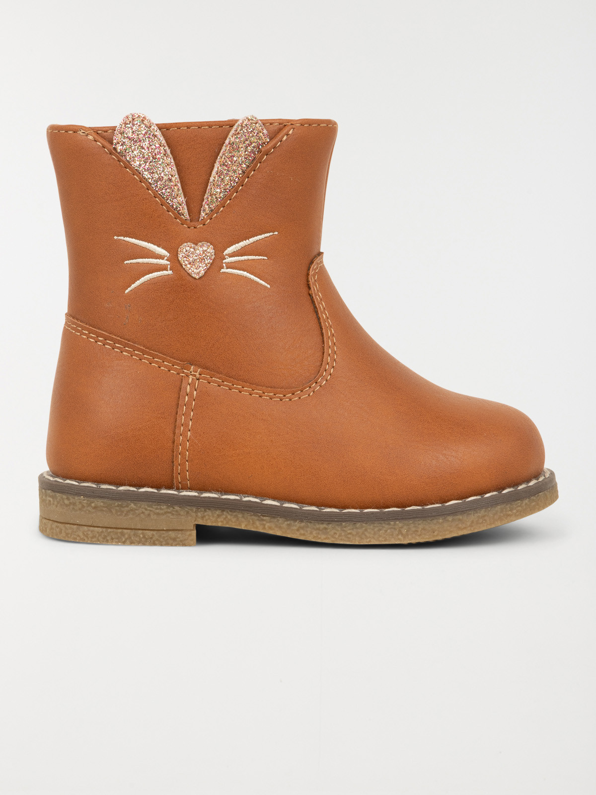Bottines camel lapin fille (20-23)