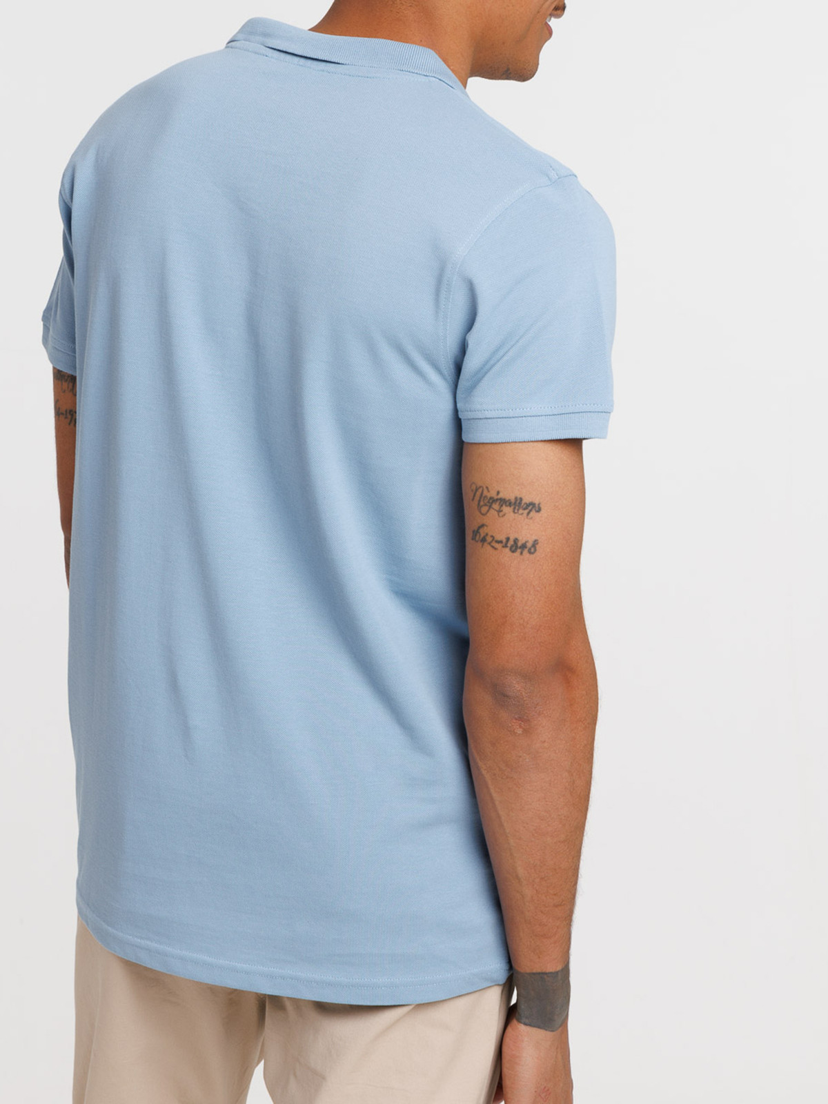 Polo 100% coton denim stone homme Polo 100% coton denim stone homme