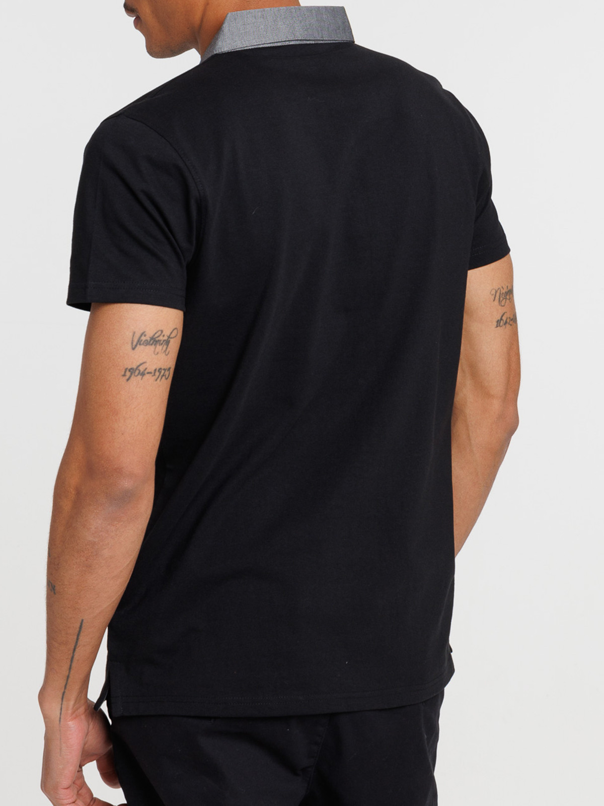 Polo 100% coton noir homme Polo 100% coton noir homme