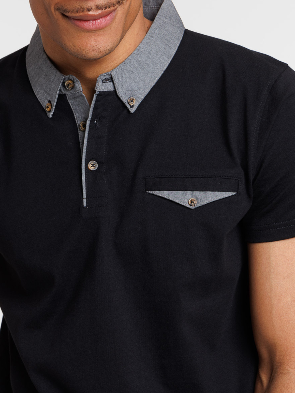 Polo 100% coton noir homme Polo 100% coton noir homme