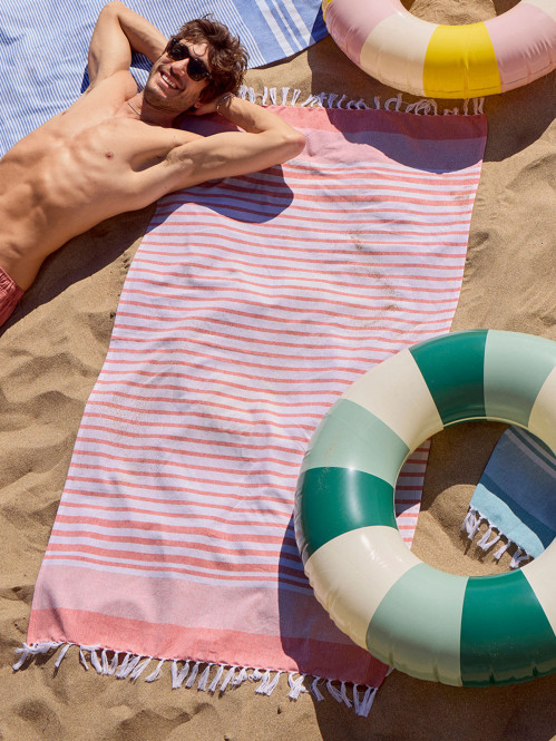Fouta orange 80 x 150 cm