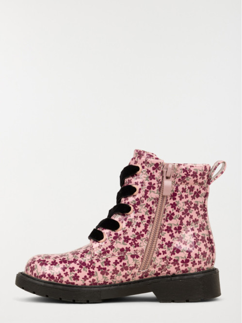 Bottines vernies fleuries...