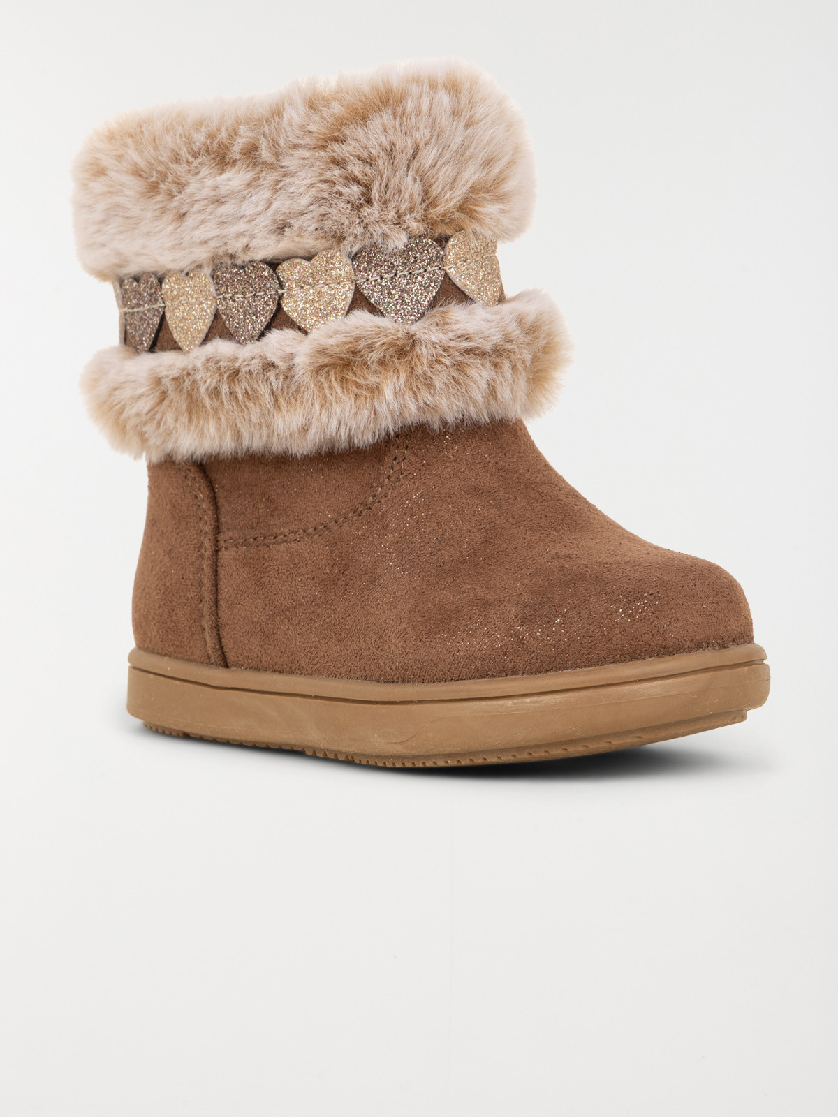 Bottines coeurs fourrées fille (19-23)