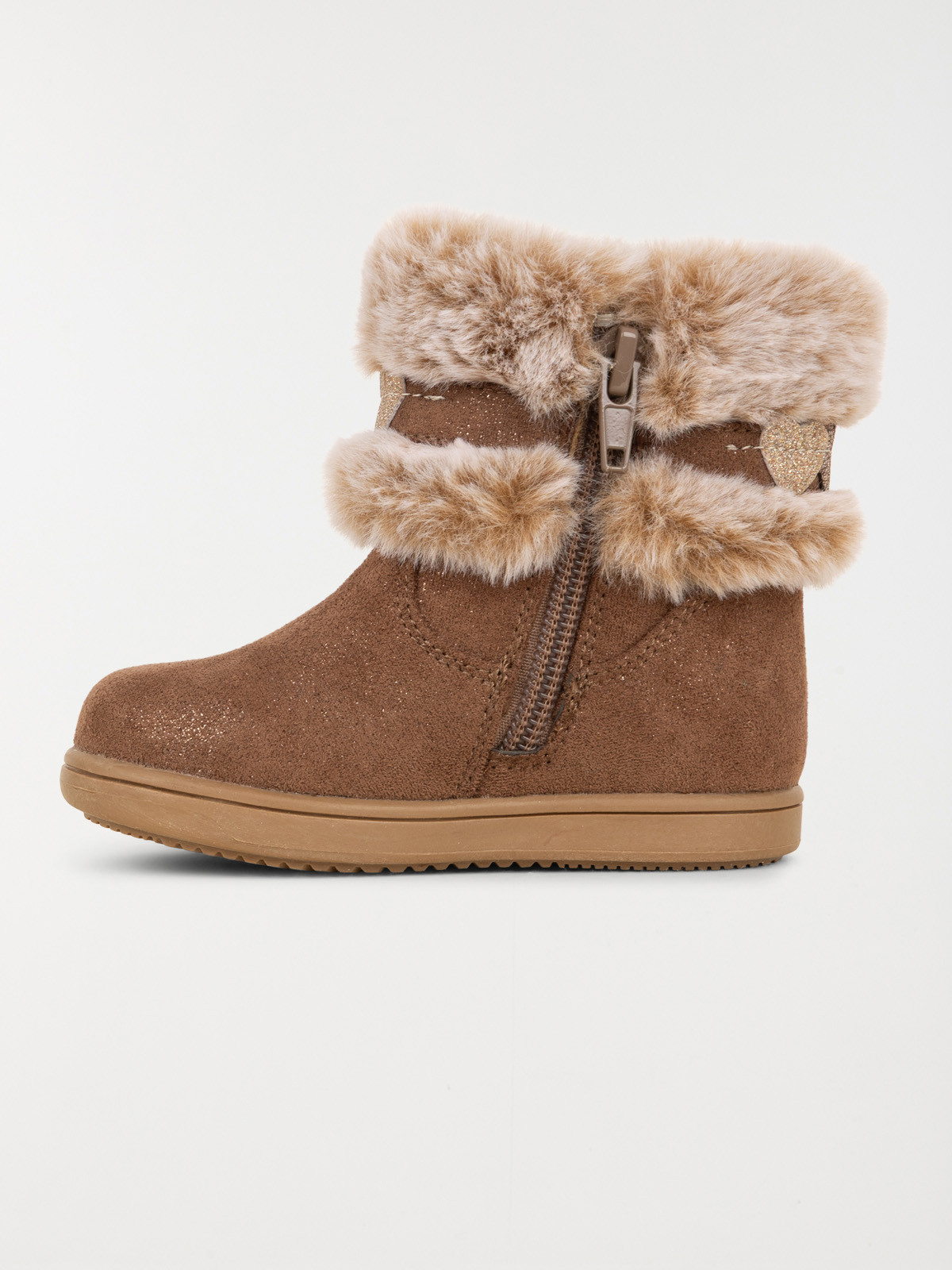 Bottines coeurs fourrées fille (19-23)