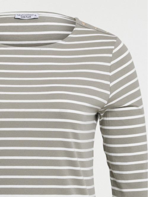Tee-shirt rayé grande taille femme Tee-shirt rayé grande taille femme