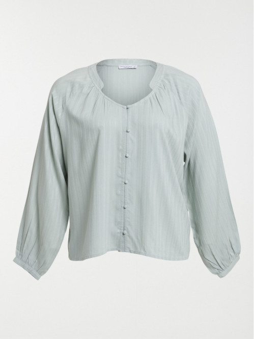 Chemisier boutonné grande taille femme