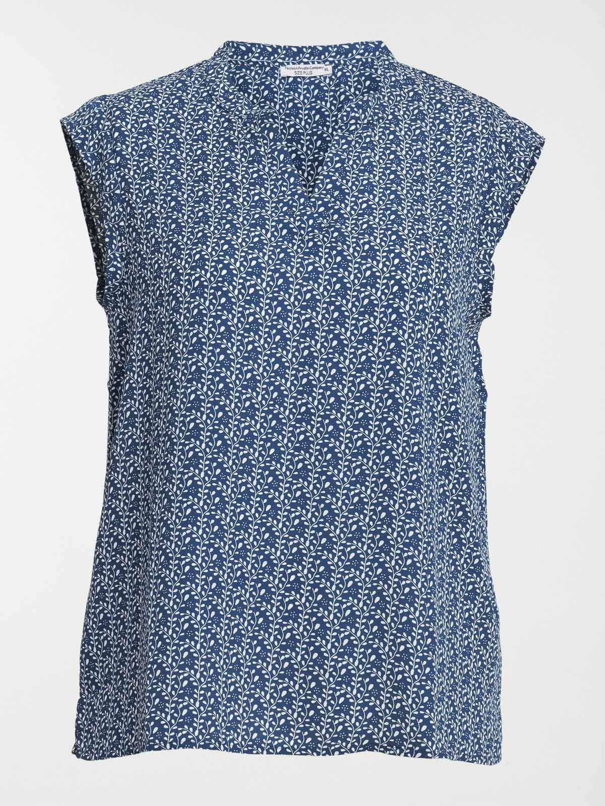 Blouse motif floral grande taille femme