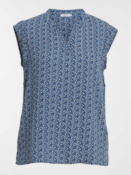 Blouse motif floral grande taille femme