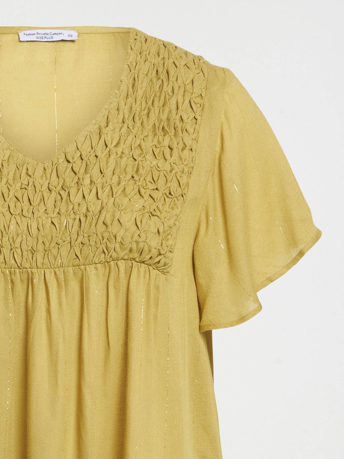 Blouse vert indien grande taille femme