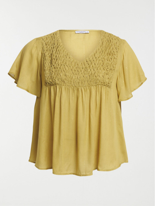 Blouse vert indien grande taille femme