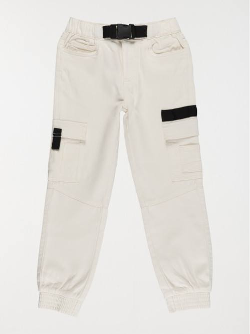 Pantalon cargo écru garçon...