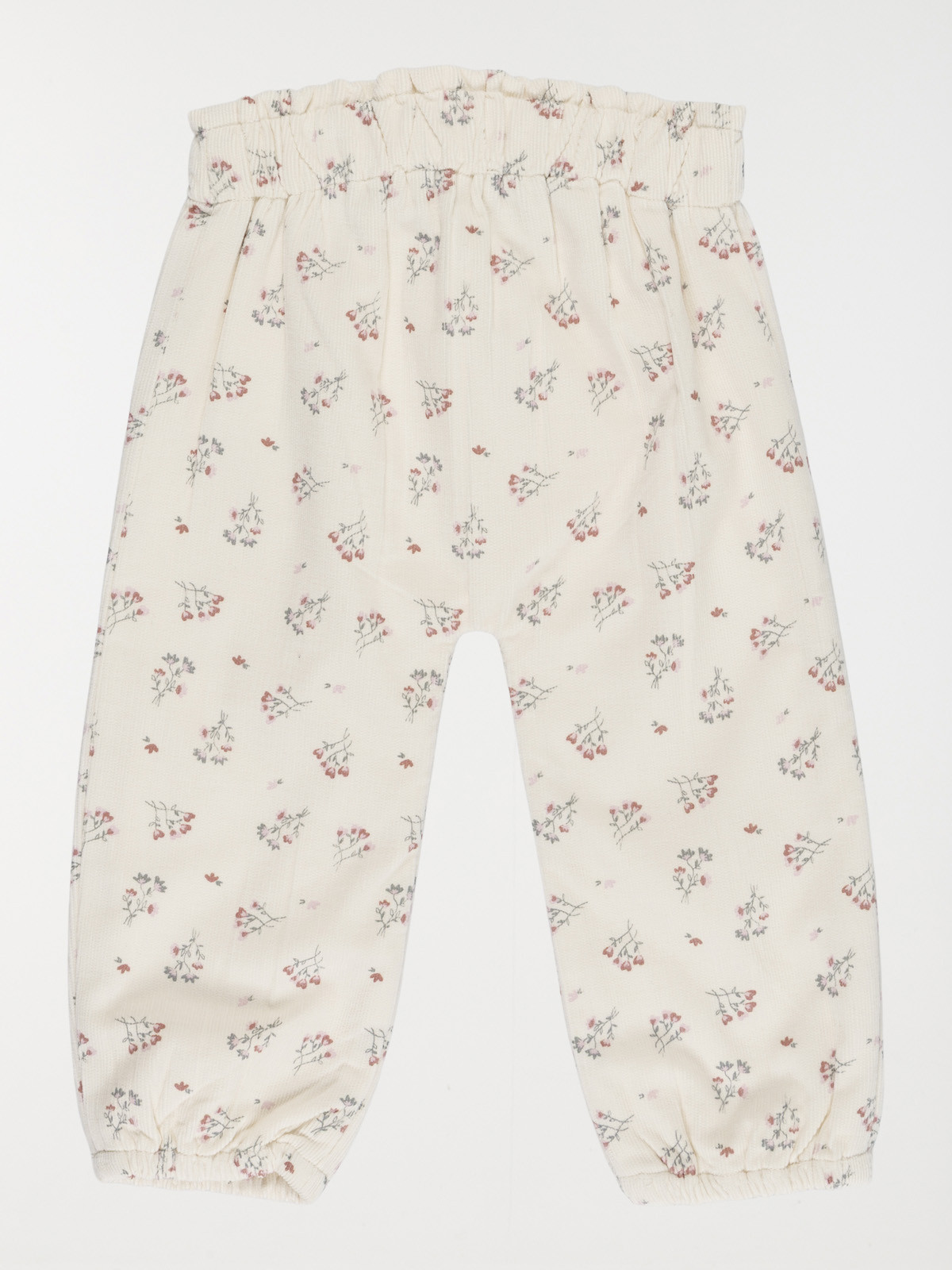 Pantalon velours fleuri fille (3-36M)