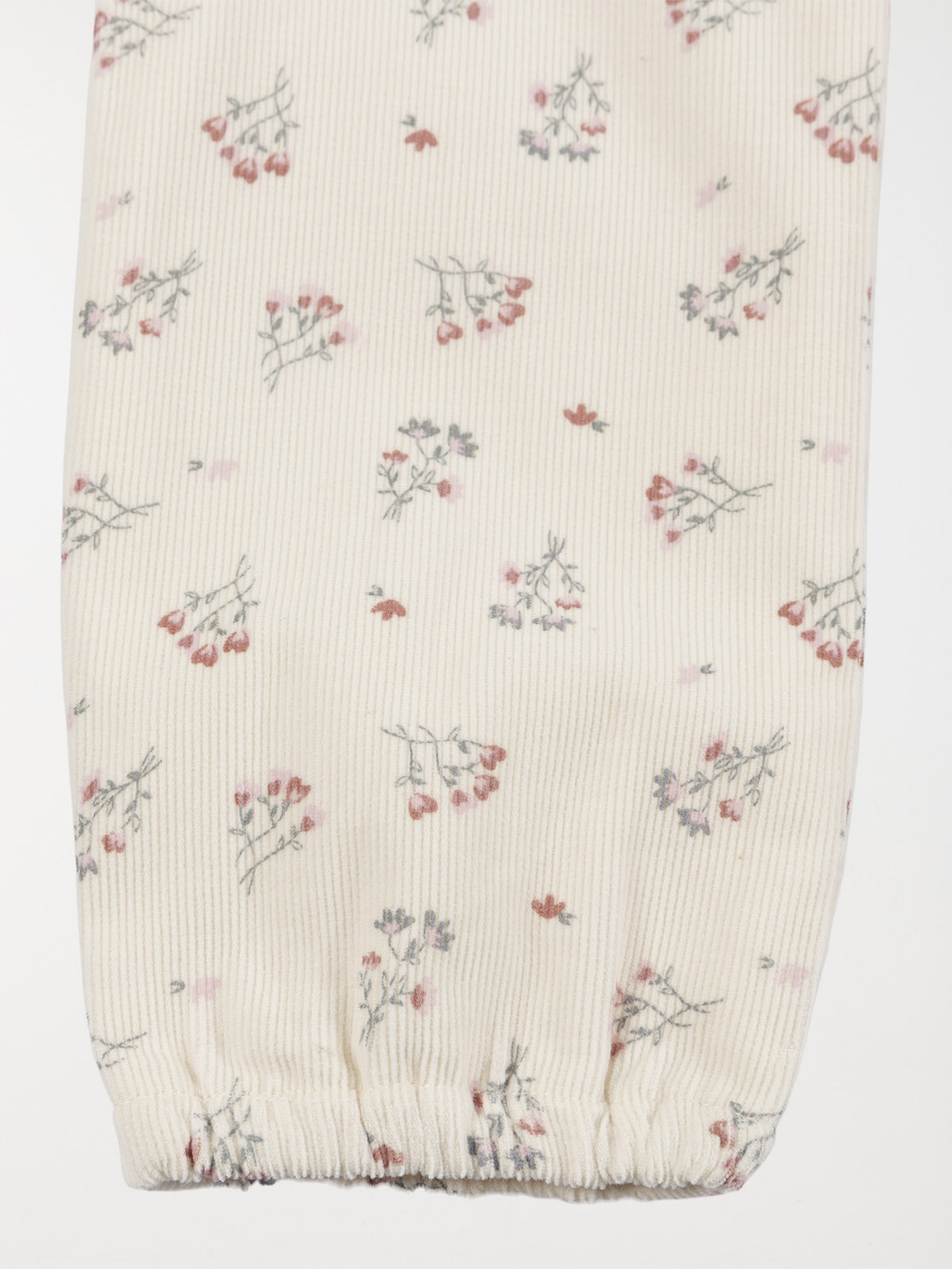 Pantalon velours fleuri fille (3-36M)