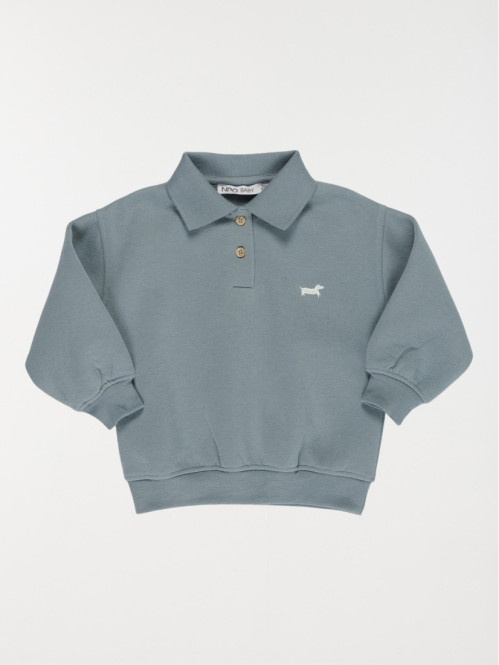Sweat col polo garçon (3-36M)