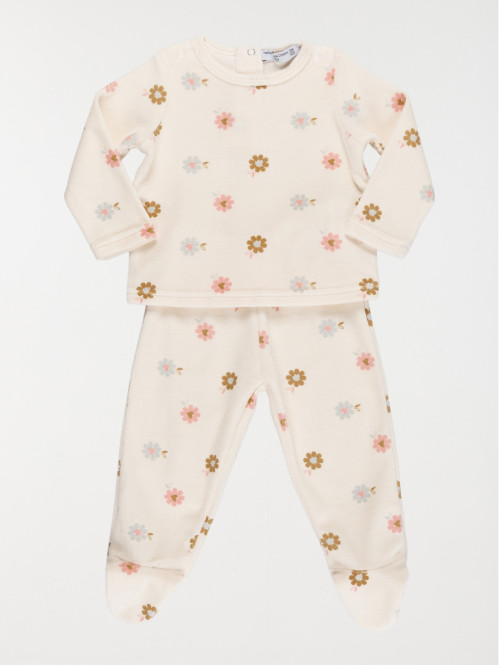 Pyjama fleuri fille (6-36M)