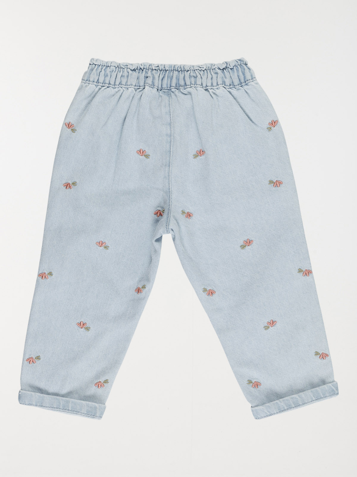 Jean fleurs brodées fille (3-36M)
