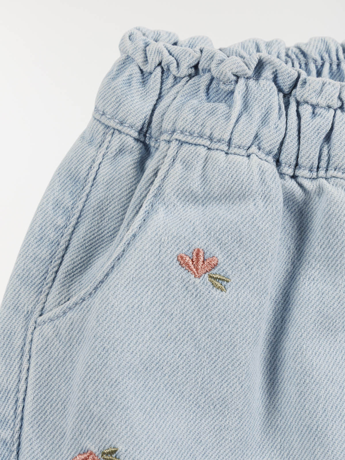 Jean fleurs brodées fille (3-36M)