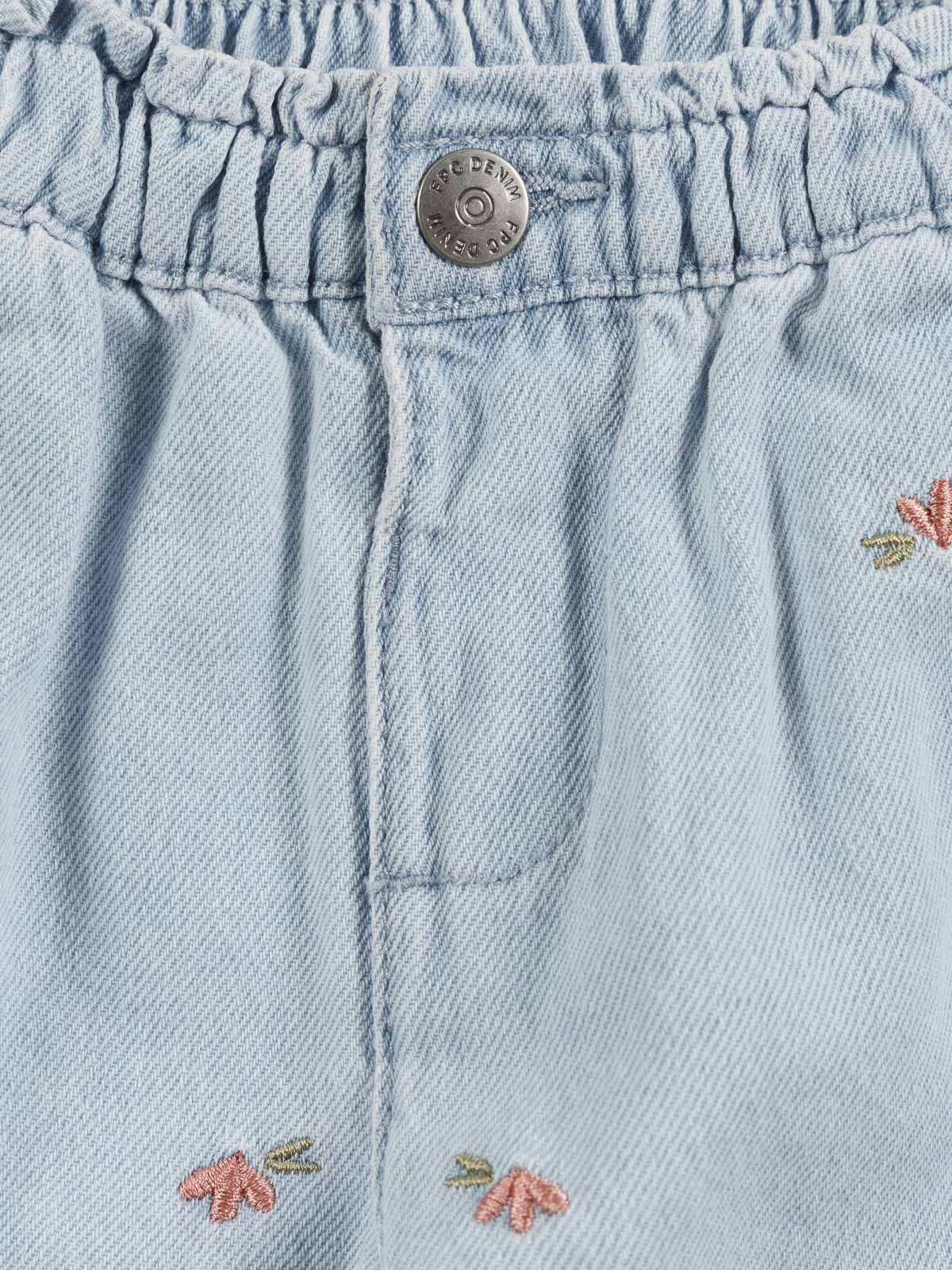 Jean fleurs brodées fille (3-36M)