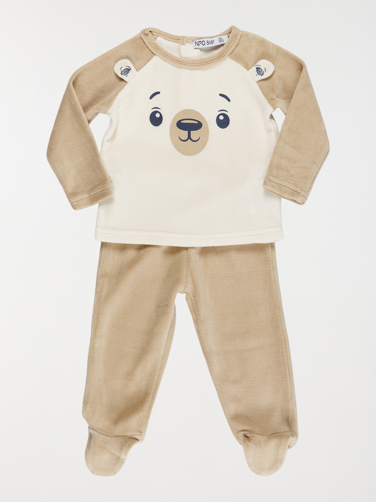 Pyjama en velours ourson garçon (6-36M)