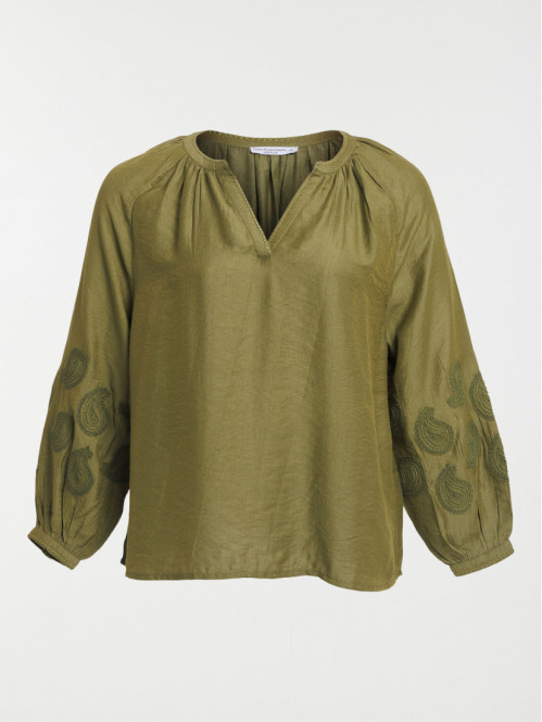 Blouse brodée grande taille...