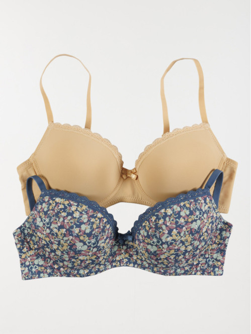 Lot de 2 soutiens-gorge femme (85B-95E)