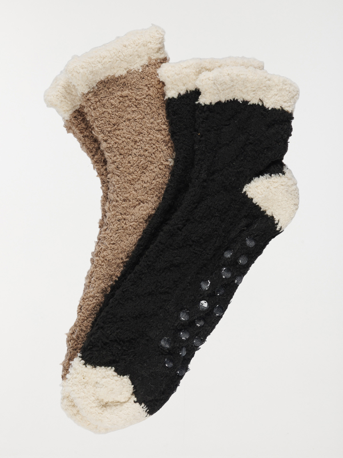 Lot de 2 paires chaussettes douces femme