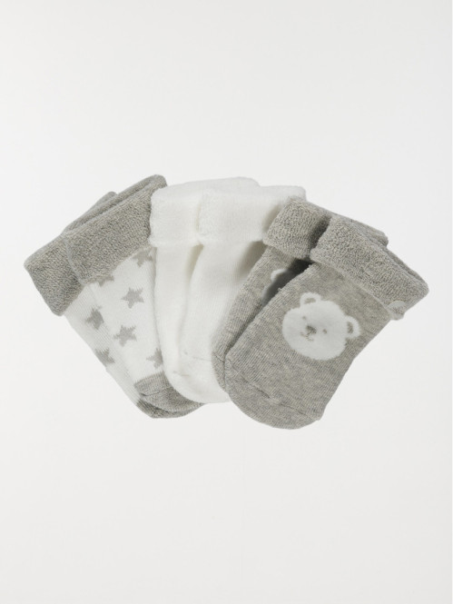 Lot de 3 paires chaussettes...