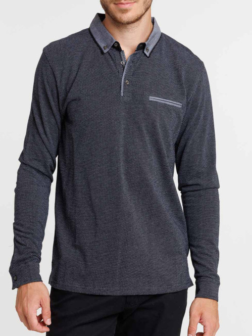 Polo noir homme