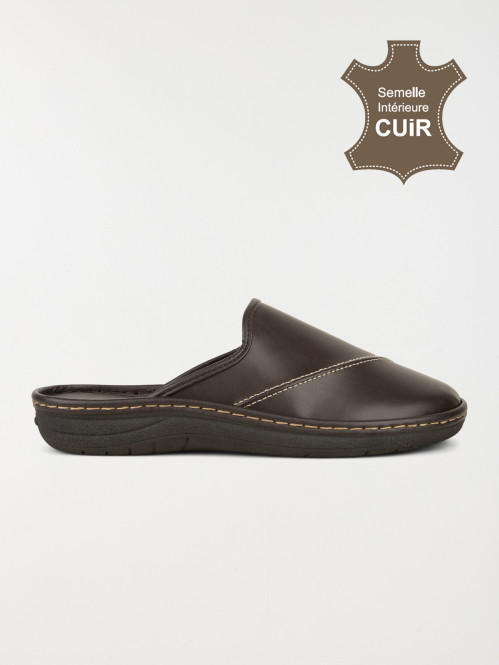 Chausson sabot marron homme (40-46)