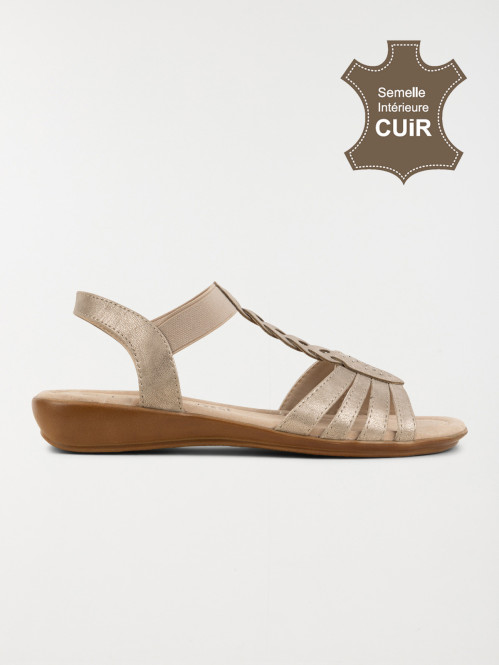 Sandale plates argentées femme (36-41)