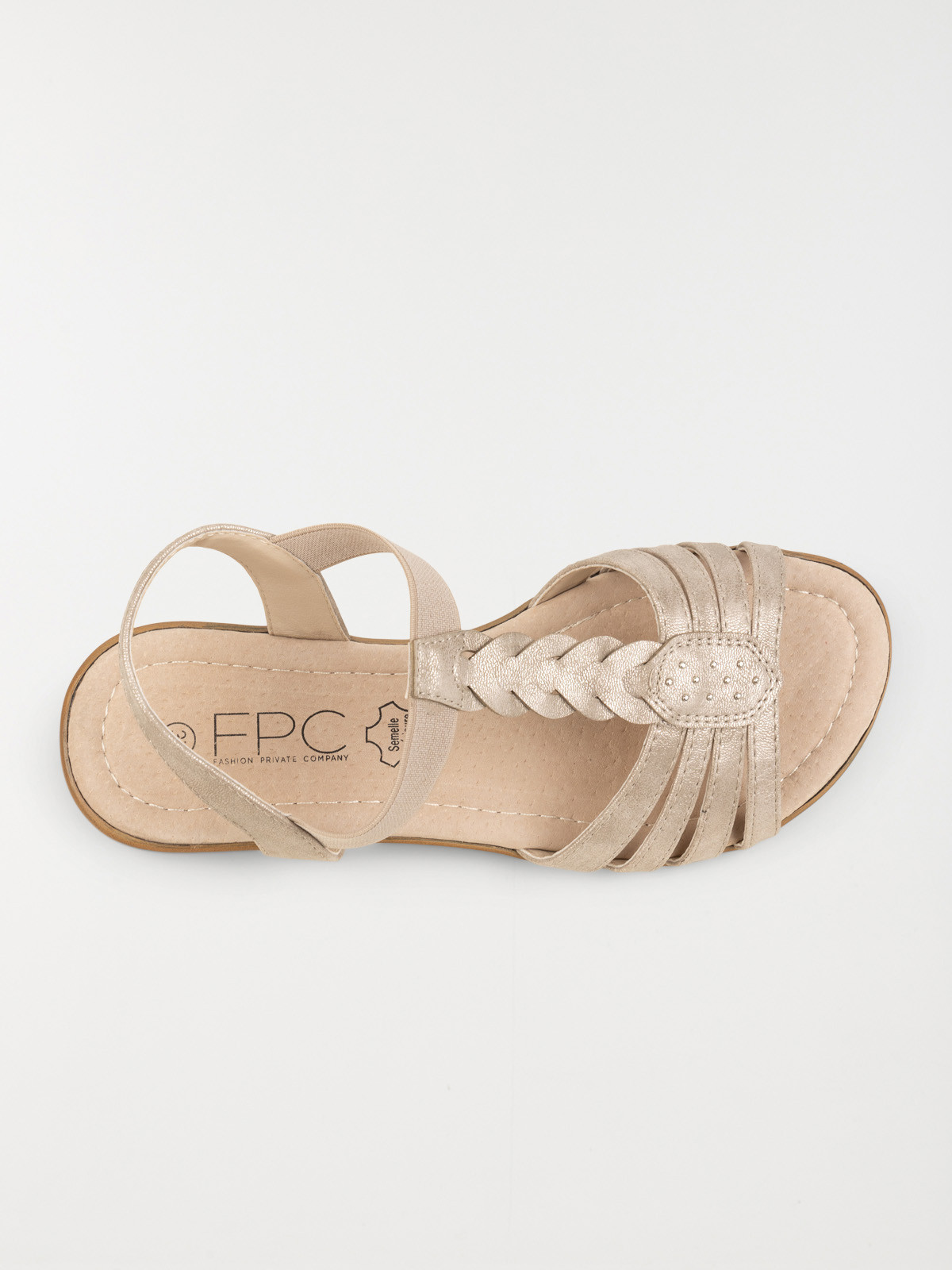 Sandale plates argentées femme (36-41) Sandale plates argentées femme (36-41)