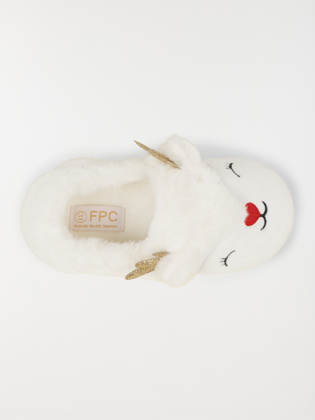 Chaussons blancs cerfs 3D fille (24-30) Chaussons blancs cerfs 3D fille (24-30)