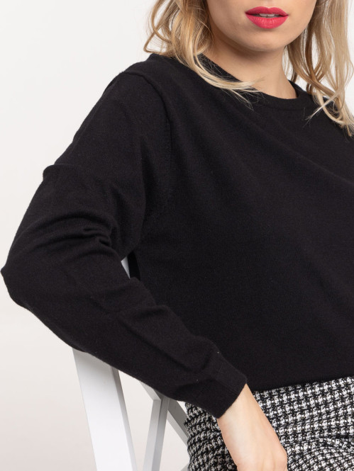 Pull fin col rond coloris...