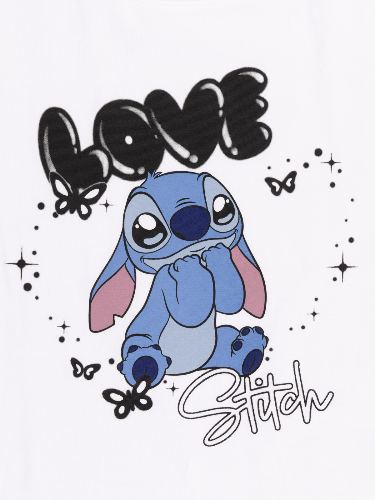 Tee-shirt Stitch blanc fille (XXS-M)