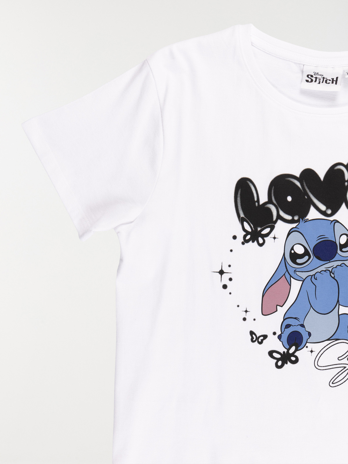 Tee-shirt Stitch blanc fille (XXS-M)